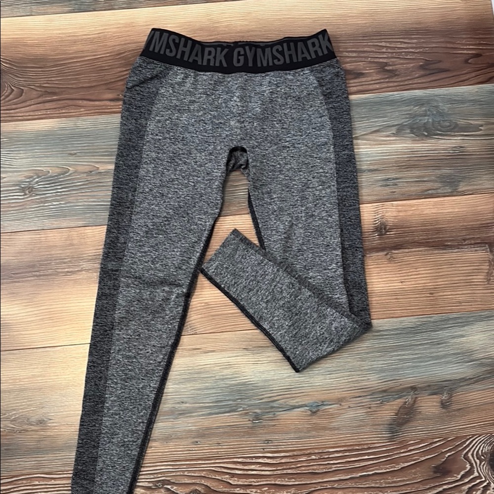 Gymshark Gray Leggings Stretchy Knit Tapered Design